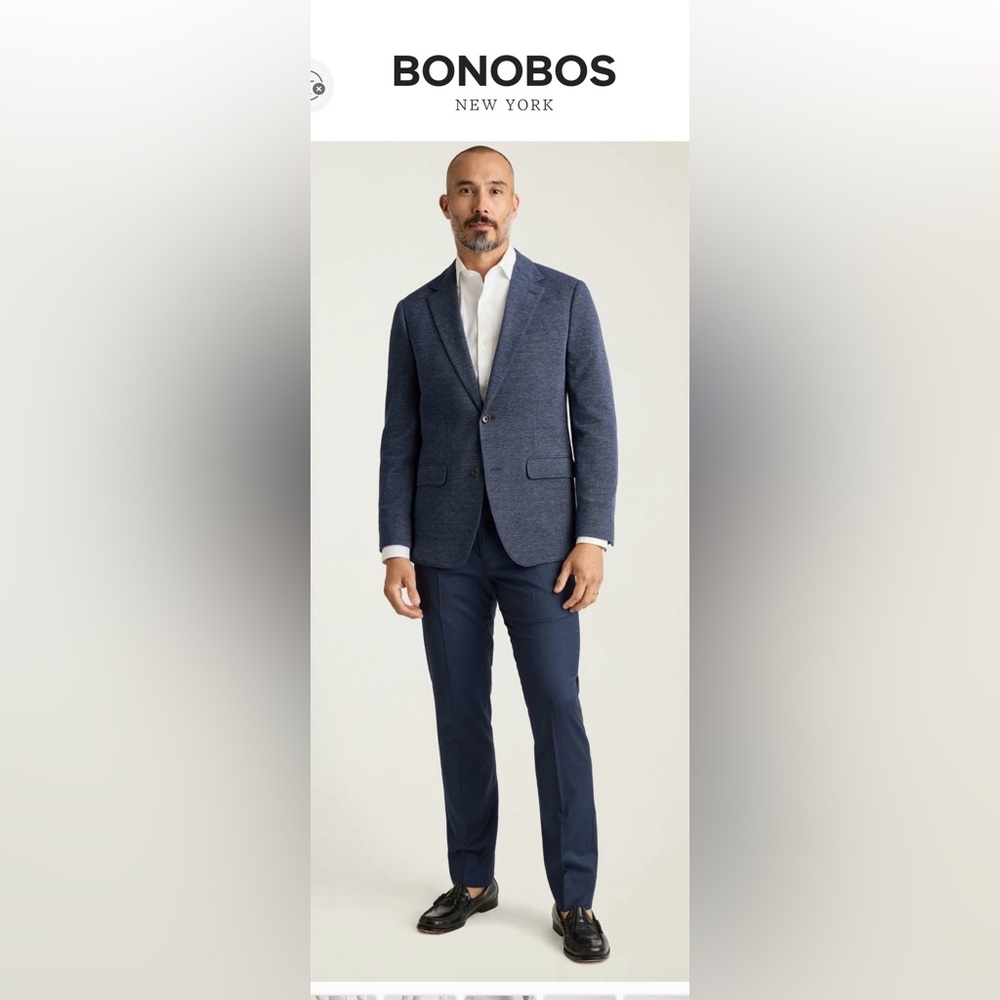 NEW Bonobos NAVY Dress Pants - Slim Tailored 34 x 32